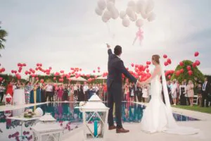 Casamento realizado utilizando aplicativos para planejar casamento